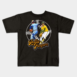 Retro Rollie Fingers Gold Tribute Kids T-Shirt